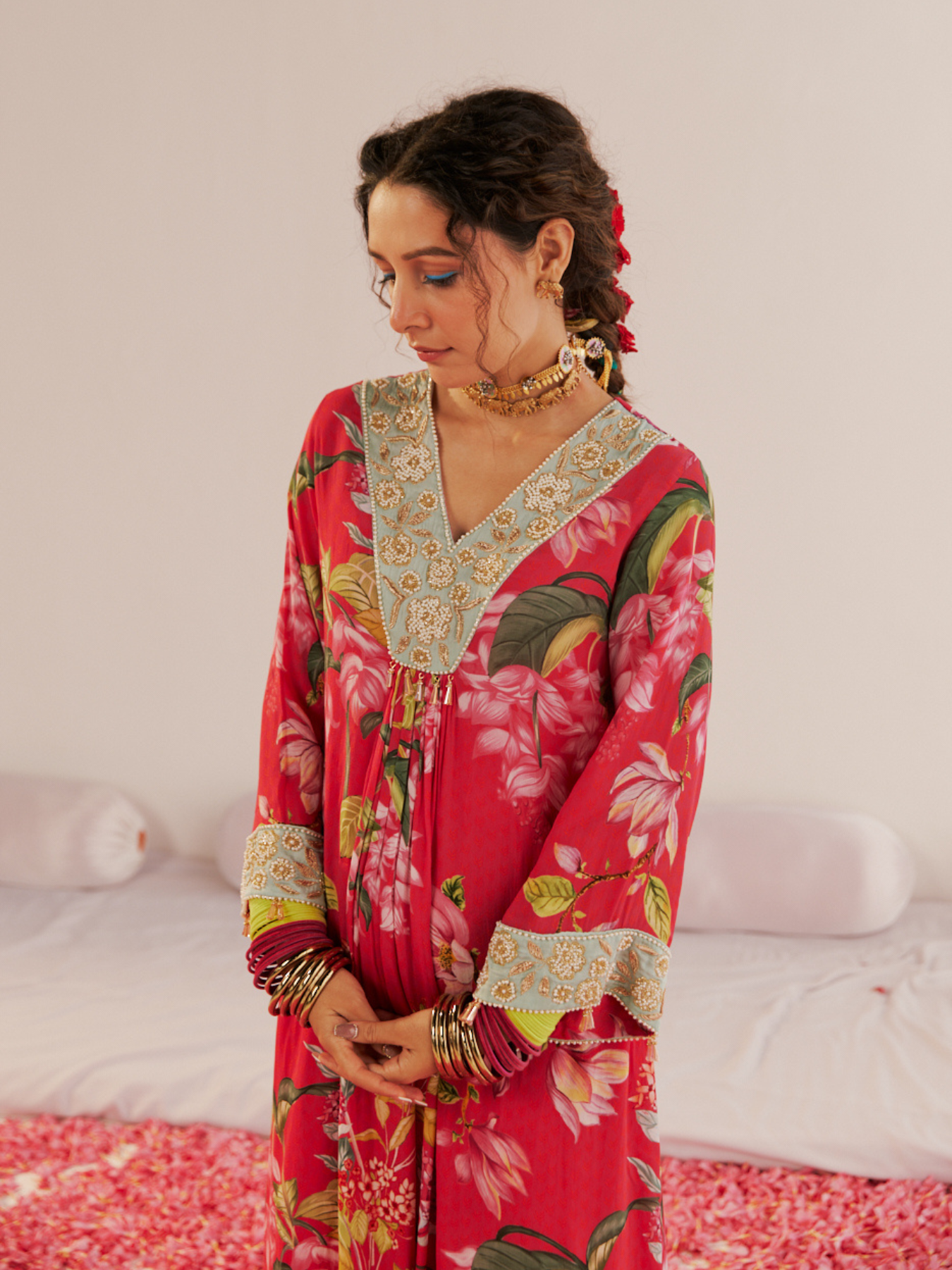 Sanjana Batra - Fuschia Fantasy Kurta Set