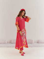 Fuschia Pink Kaftan Set