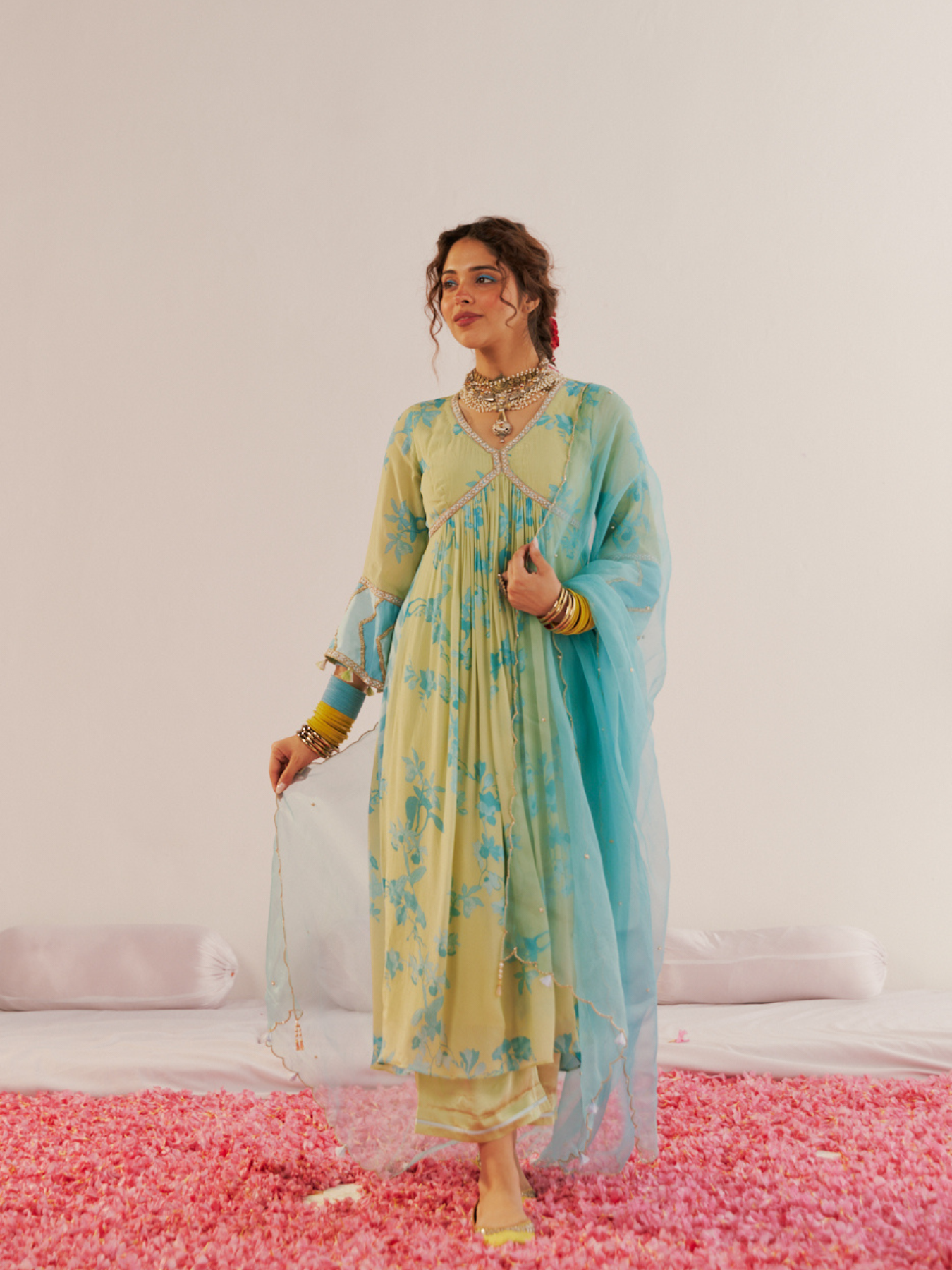 Sea-green Kurta Set