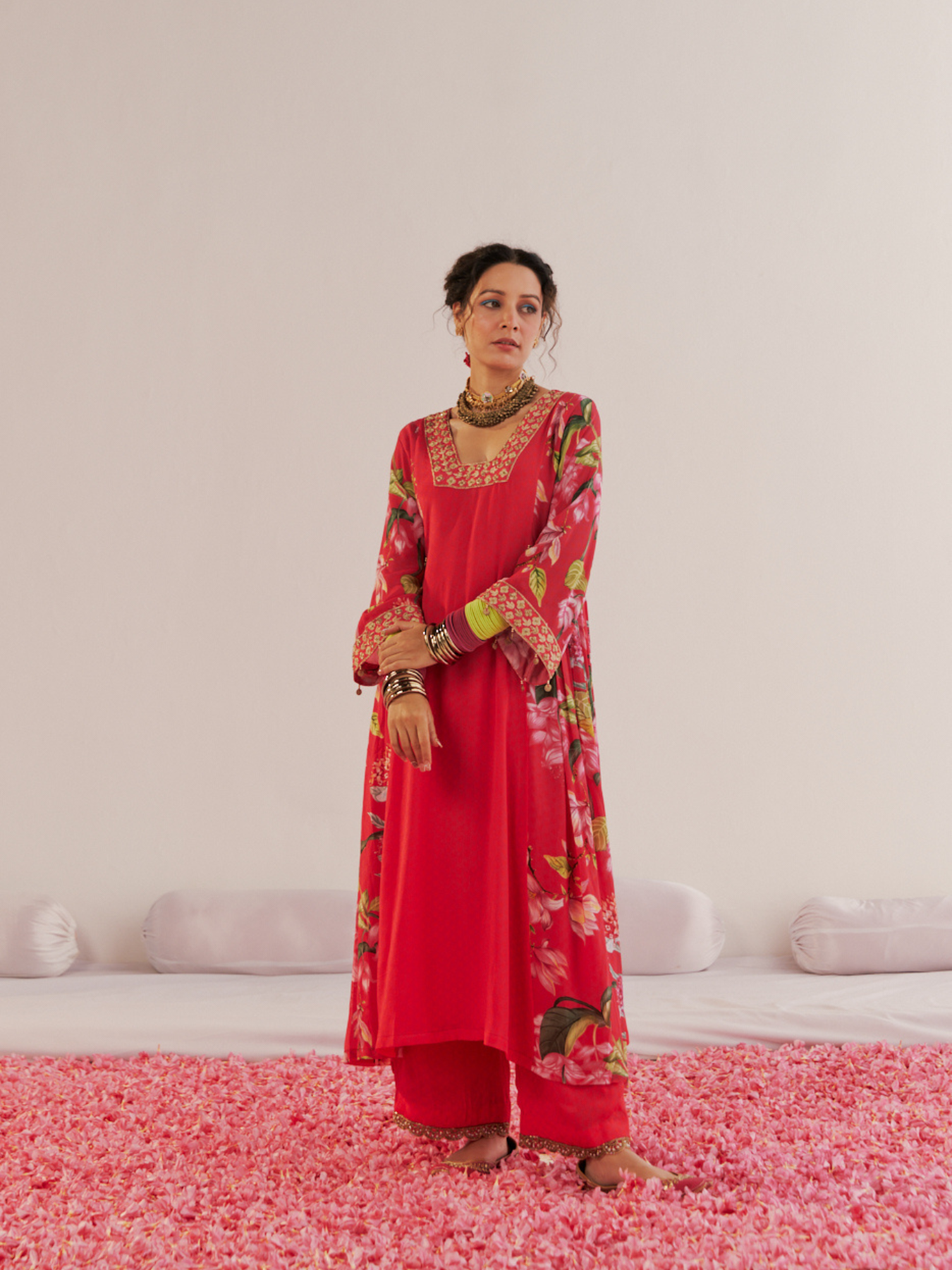 Pink Bloom Kurta set