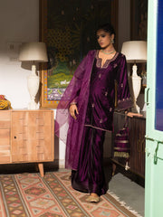 House of Misu- Leelah Velvet Kurta & Sharara Set