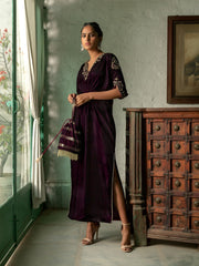 Sanjana Batra- Mulberry Velvet Kaftan