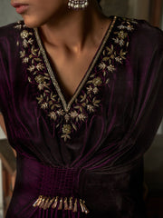 Sanjana Batra- Mulberry Velvet Kaftan