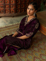 Sanjana Batra- Mulberry Velvet Kaftan